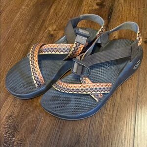 Chaco Women's Black and Orange Sandals